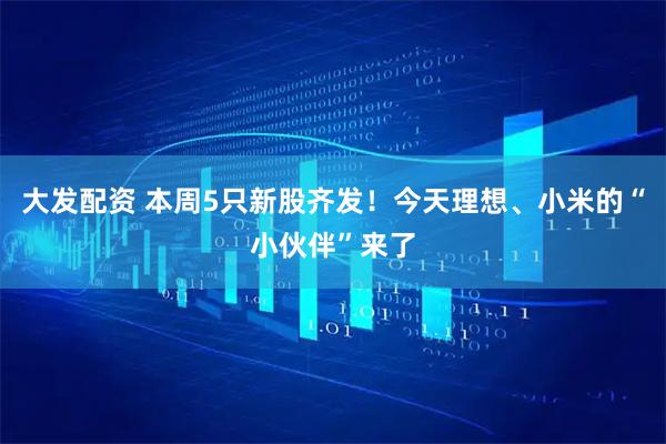 大发配资 本周5只新股齐发！今天理想、小米的“小伙伴”来了