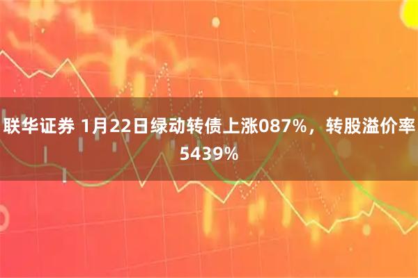联华证券 1月22日绿动转债上涨087%，转股溢价率5439%
